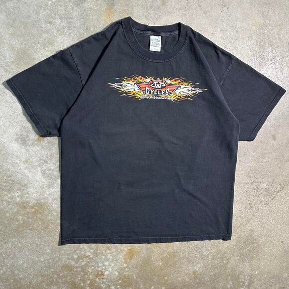 Vintage Y2K Sturgis Bike Rally Tee Mens XL Front Back AOP Faded Black Pink Shirt - Picture 3 of 6